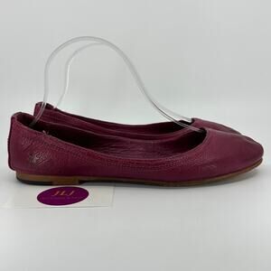 Frye Women's Carson Burgundy Leather Slip On Ballet Flats 72130 Size 8 B